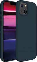 ShieldCase telefoonhoesje geschikt voor Apple iPhone 13 Mini silicone case - donkerblauw - Siliconen hoesje - Shockproof case hoesje - Backcover case