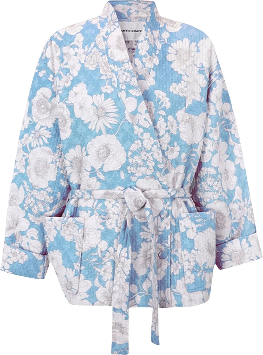 Antik Batik Dames Peony Kimono Blauw maat XS