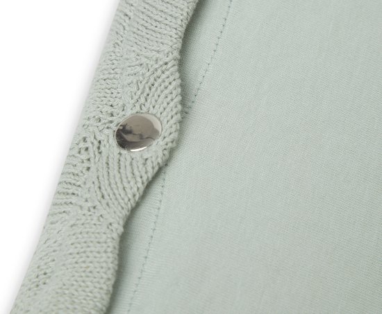 Jollein - Aankleedkussenhoes 50x70cm - Zachte Hoes Baby Aankleedkussen - Shell Knit - Sea Foam - GOTS — afbeelding 2