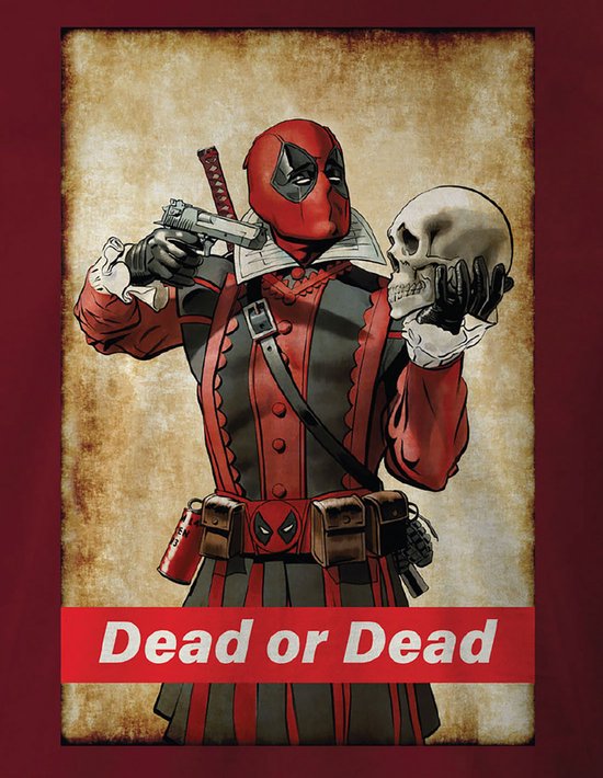 Deadpool - Dead or Dead Burgundy T-Shirt - S
