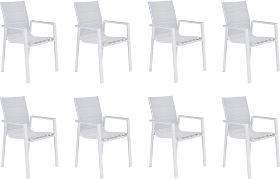 NATERIAL - Set de 8 chaises de jardin ORION GAMMA II avec accoudoirs - 8  chaises de... | bol