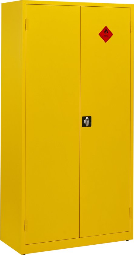 Armoire chimique, armoire environnementale, armoire phyto 195 x 100 x 45 cm. Y compris 3 étagères et égouttoir en couleur. Norme PGS15.