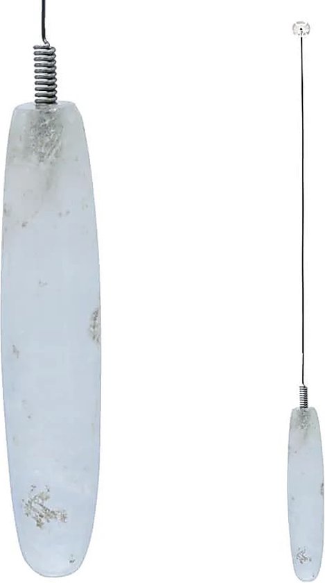 Biotensor met verenstalen spriet - Handvat Bergkristal - 28cm - Staal