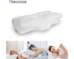 Mercathor kussen - ergonomisch kussen - hoofdkussen - Orthopedisch kussen - 37*60*13 cm - Voor nekklachten en rugklachten