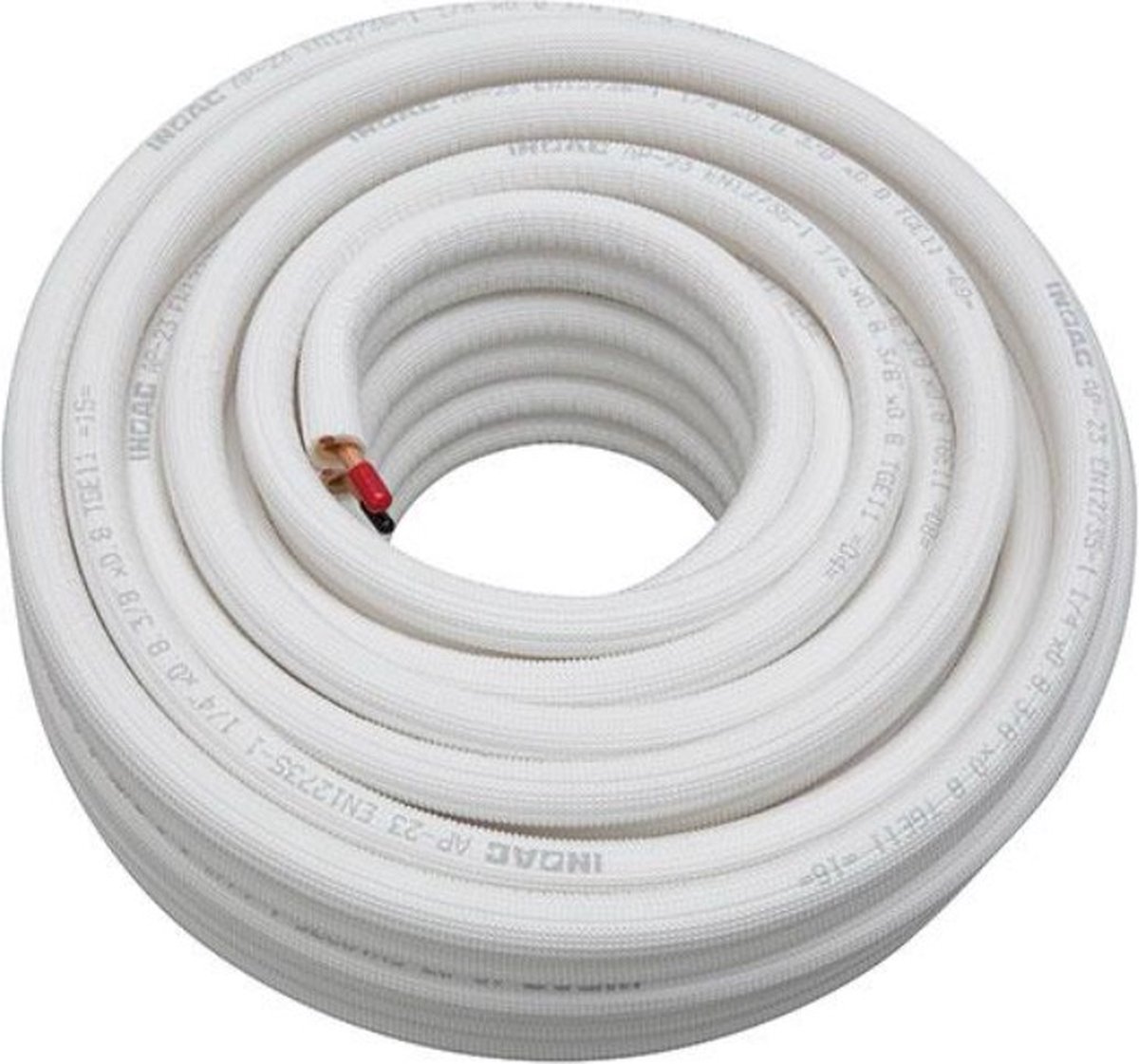 Linum - Geïsoleerde koelleiding 1/4"+3/8" 20mtr rol - airco accessoires - airco leiding