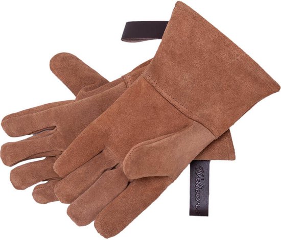 Weltevree | Gloves | Handschoenen voor Opstoken Houtvuur van Leer | Ovenwanten, BBQ Handschoenen, Ovenhandschoenen | Beschermend & Stevig | Leder