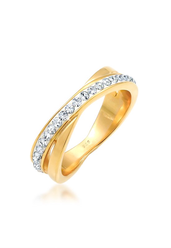 Elli Women's Ring Bague pour femme avec cristaux en Argent sterling 925