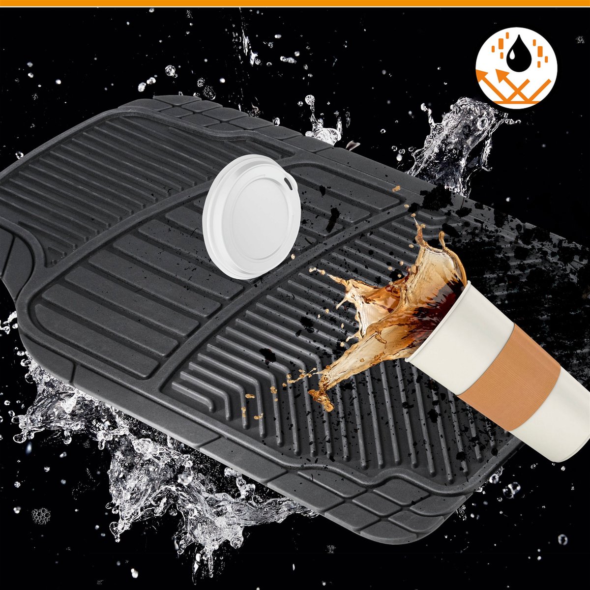 Priscus Universele rubbermatten set – 4-delig - Afbeelding 4