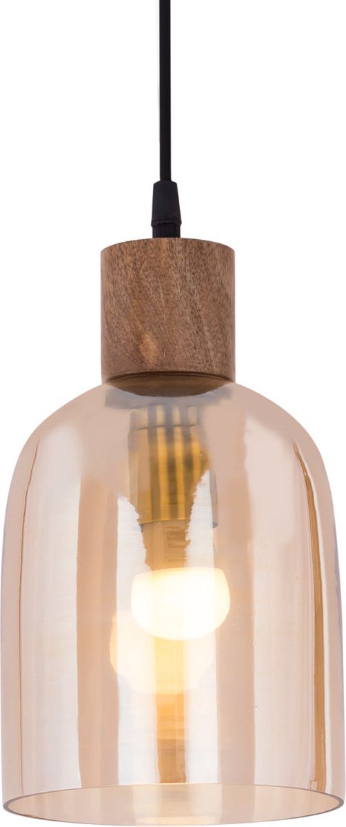 Parya Home - Hanglamp Amber - 13x20 - Bruin - Hout