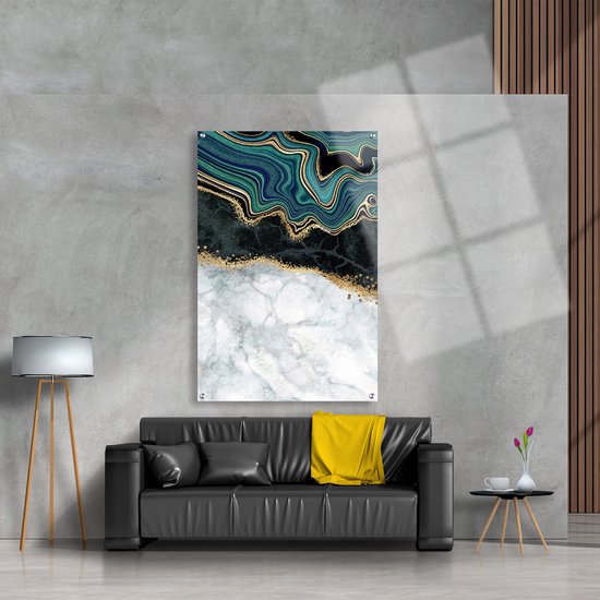 Luxe Plexiglas Schilderij Carrara | 150x100 | Woonkamer | Slaapkamer | Kantoor | Muziek | Design | Art | Modern | ** 5MM DIK**