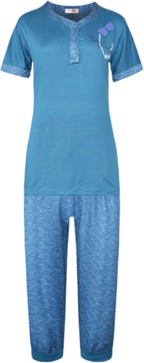 Capri Pyjama - FINE WOMAN® - Katoen - Blauw - L