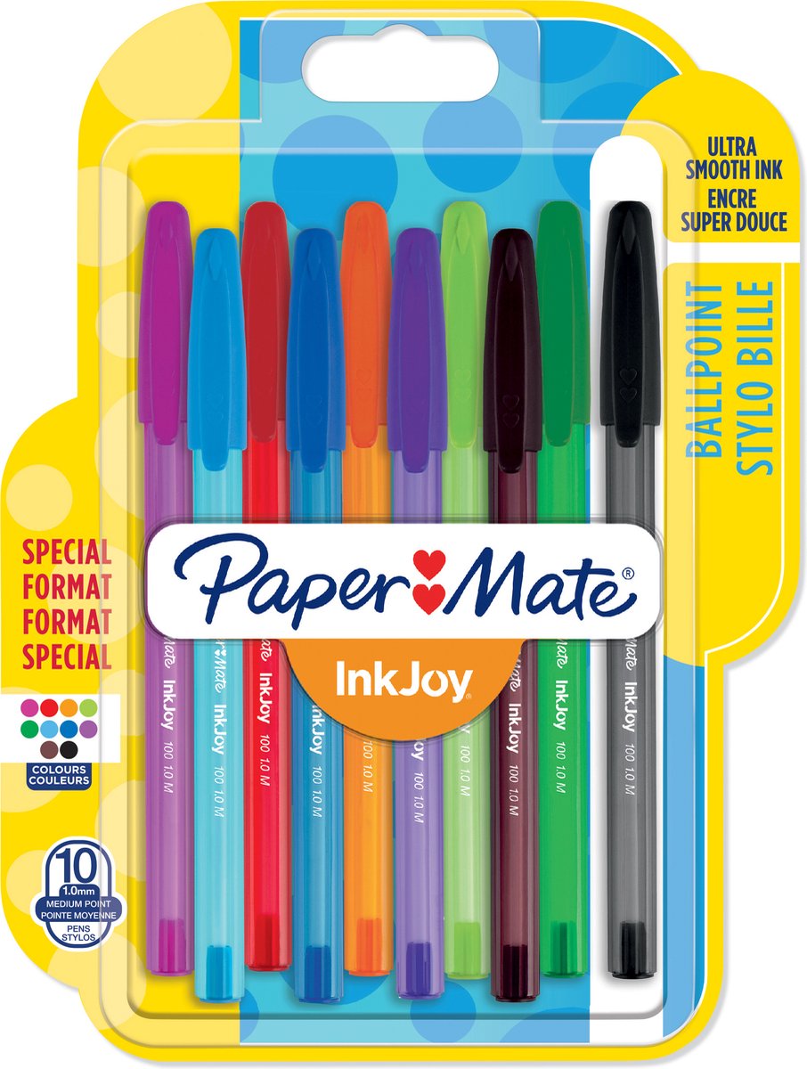 Stylo à bille Paper Mate InkJoy ™ 100 stick, différentes couleurs