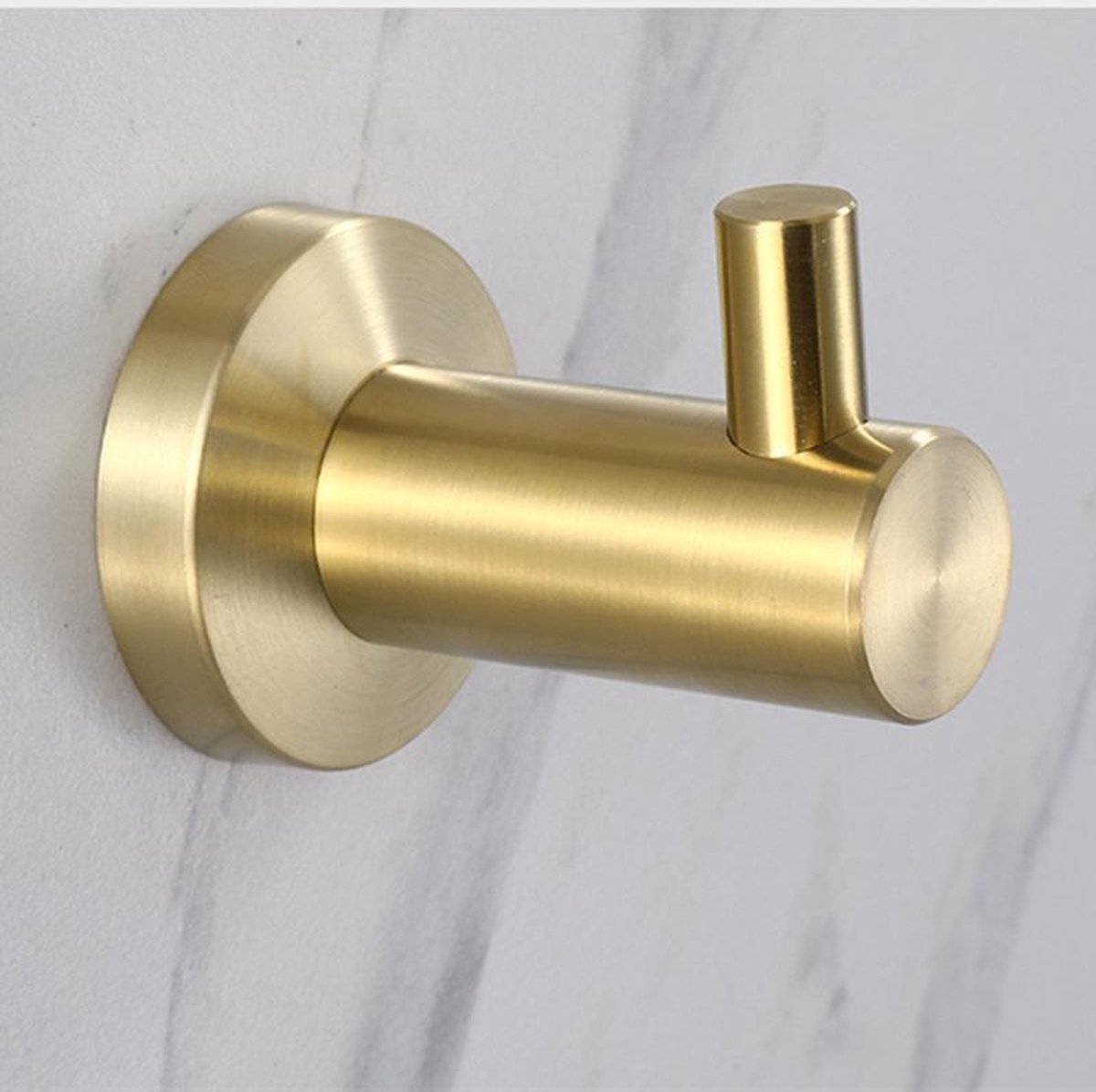 Fazzini Oro handdoekhaak RVS goud - handdoekhouder - geborsteld messing