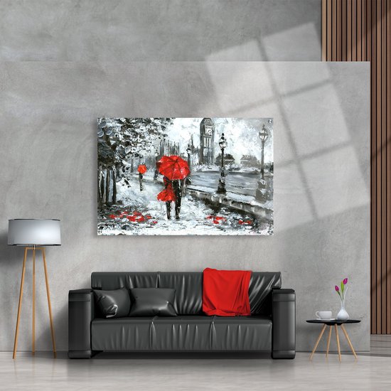 Luxe Plexiglas Schilderij London Love Story |60x40 | Woonkamer | Slaapkamer | Kantoor | Muziek | Design | Art | Modern | ** 5MM DIK**