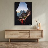 Aventurier de peinture sur toile de Luxe | 90 x 60 | Salle de séjour | Chambre à coucher | Bureau | Musique | Design | Art | Moderne | ** 4 CM D'ÉPAISSEUR ! EFFET 3D**