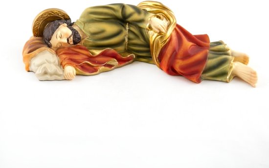 Liggende slapende Hlg. Jozef beeld 12,8 cm breed