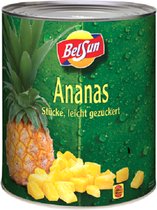 BelSun ananasstukjes, licht gezoet met citroenzuur - 3,1 l blik