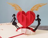 4 PACK Wings of Heart, Valentine 3D Pop Up Love Card, Carte de voeux 3D, Pop Out Card, Papier Craft, Papier Supplies, Fête Supplies, Birthday
