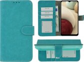 Pearlycase hoesje Geschikt voor Samsung Galaxy A14 5G - Kunstleer Book Case - Turquoise