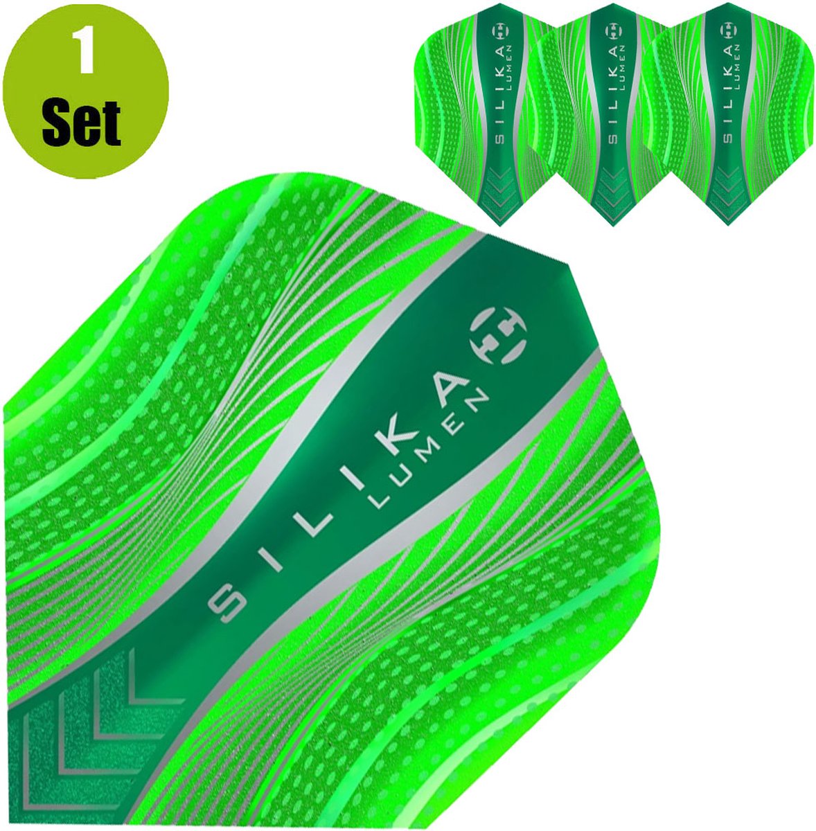 Harrows Silika Lumen Dartflights - Groen