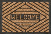 Kokos/rubberen deurmat, welkomsmat, entreemat, met opschrift Welcome, 40x60 cm