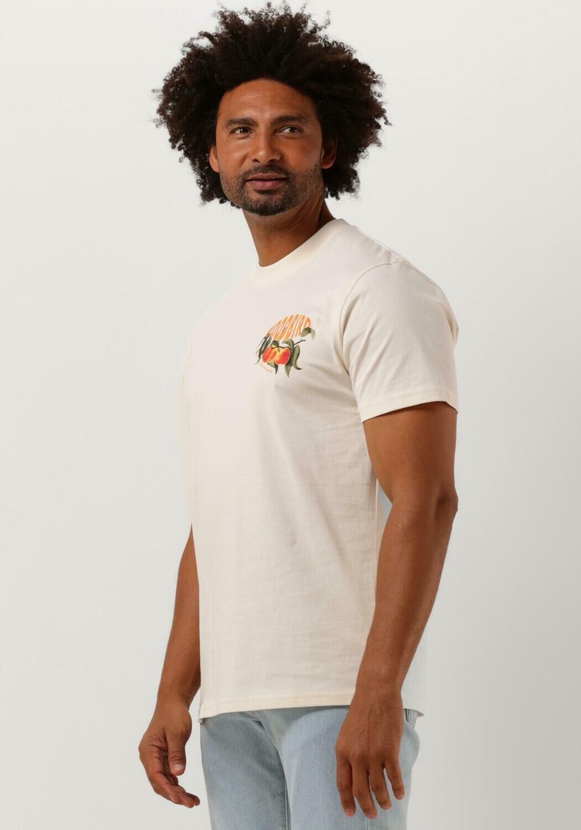 Woodbird Rics Peach Tee Polo's & T-shirts Heren - Polo shirt - Gebroken wit - Maat S