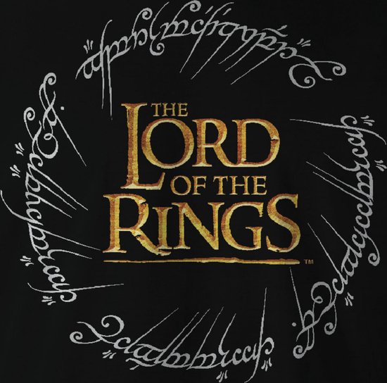 The Lord Of The Rings - Black Men's T-shirt Ring Logo