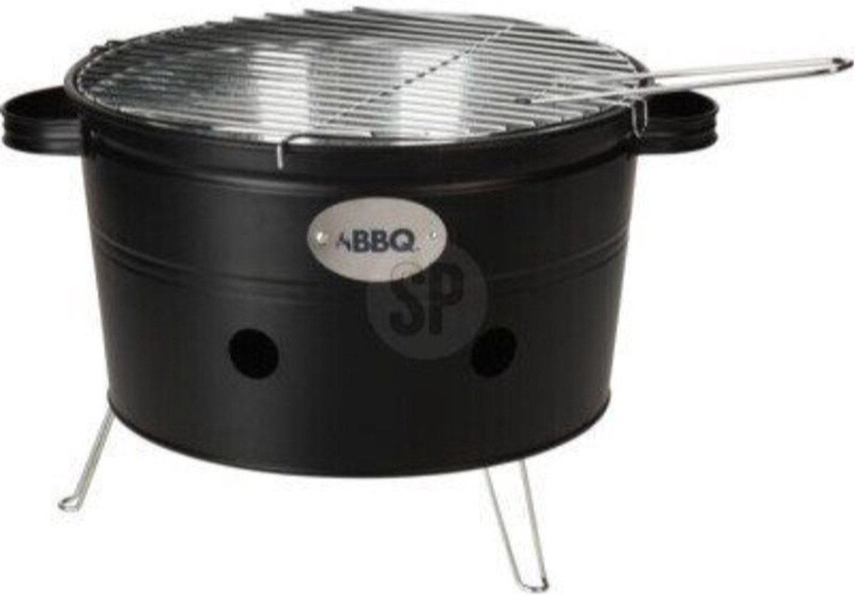 ProGarden Barbecue emmer met 2 handvatten 34,5 cm matzwart