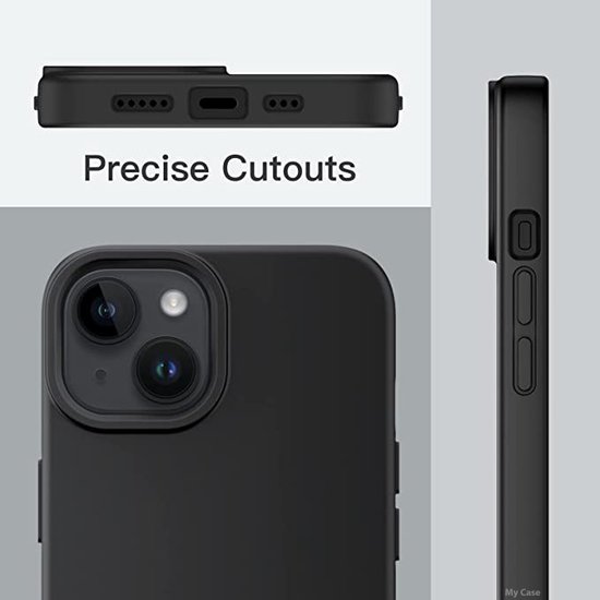 Coque iPhone 14 Zwart - Coque en Siliconen iPhone 14 Zwart