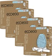 4 x EcoEgg Dryer Egg Navulling - Fris linnen (blauw) - Navulbaar - 40 Droogbeurten - Wasdroger