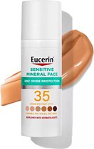 Crème solaire minérale hydratante teintée Eucerin Sensitive - Pour toutes les carnations - SPF 35