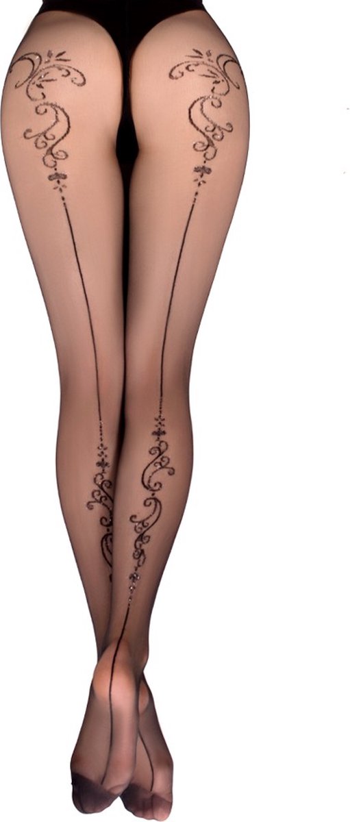 Goedkoopste Ballerina - Fantasy Tights Celestial Scroll - Panty (20 denier) - Zwart - maat L/XL