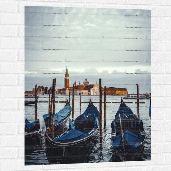 Muursticker - Uitzicht op een Dorp in Venetië - 75x100 cm Foto op Muursticker