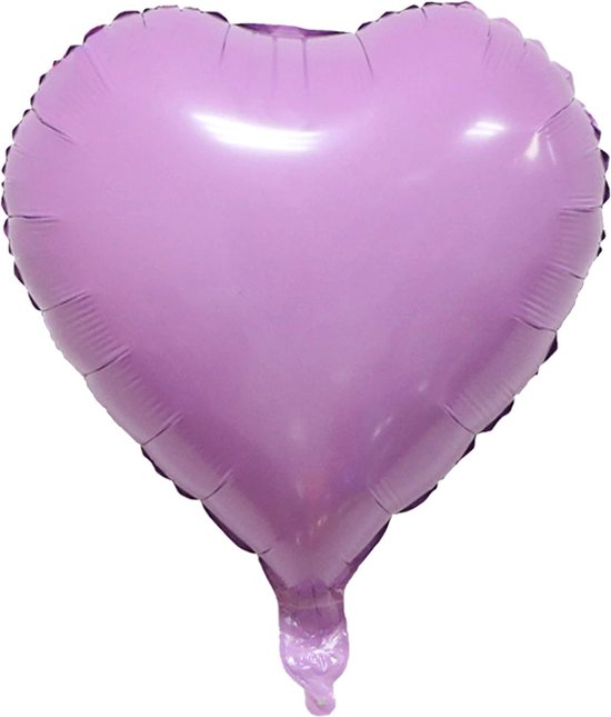 Hartjes Ballonnen (3) - Folieballon Hartje - Hartvorm - Liefde - Decoratie Hart - Kleur: Lila