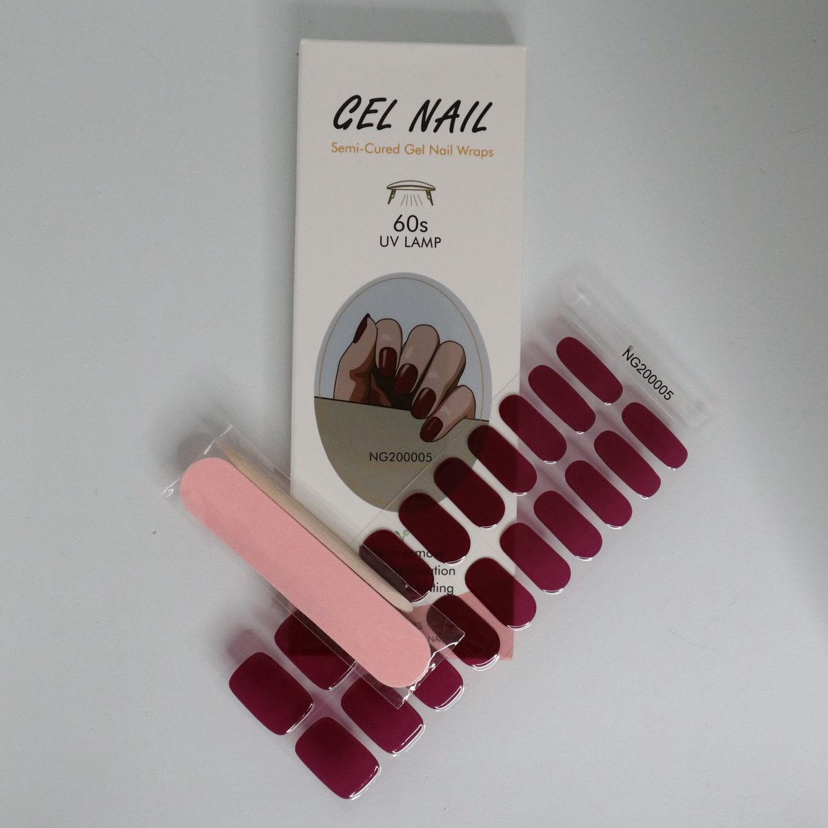 Goedkoopste YellowSnails - Gel Nagel Wraps - Red wine - Gel Nagel Stickers - Gel Nagel Folie - Gel Nail Wraps - Gel Nail Stickers - Nail Art - Nail Foil