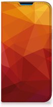 Stand Case Geschikt voor iPhone 14 Pro Max Polygon Red