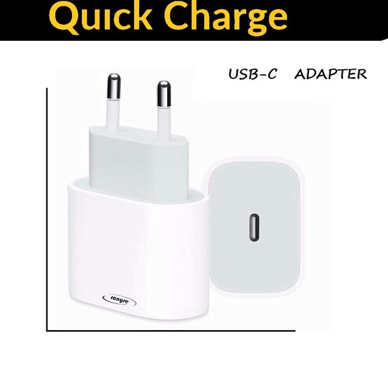 20W Adapter Usb-C voor Apple iPhone en Samsung en andere | bol.com