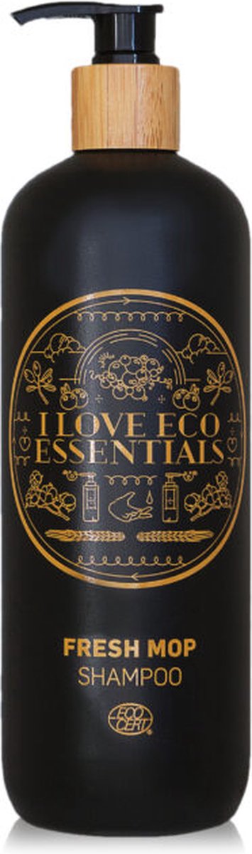 I LOVE ECO ESSENTIALS Fresh Mop - Shampoo - 600ml - Ecocert COSMOS certified Organic - Gerecycleerde plastic fles