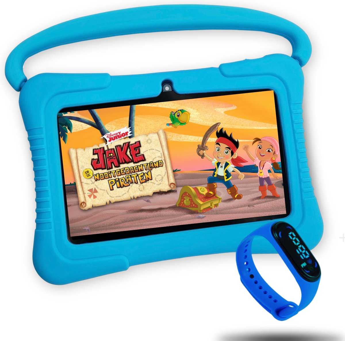 Theira Kindertablet - Kindertablet vanaf 3 jaar - 16GB - Ouders App - Tablet Kinderen - 7Inch - Android 11 - Blauw
