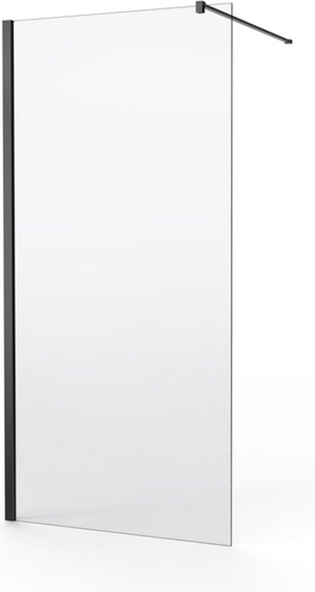 Saniclass Bellini inloopdouche - Douchewand - 80x200cm - Veiligheidsglas - Anti kalk - Mat zwart