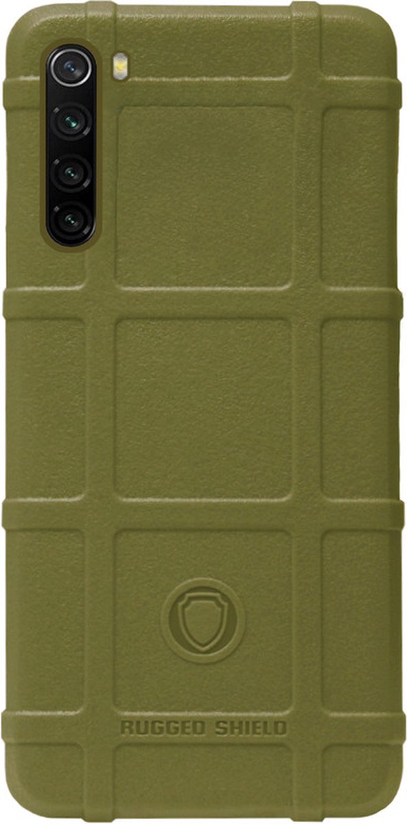 RUGGED SHIELD Rubber Bumper Case Hoesje Geschikt voor Xiaomi Redmi Note 8T - Groen