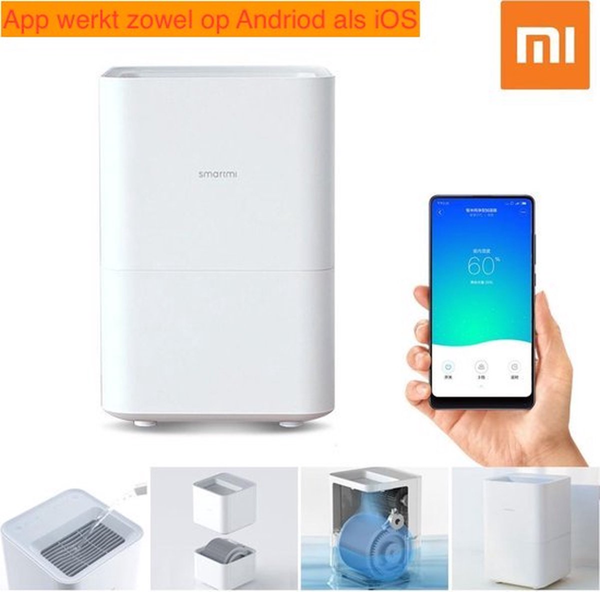 Xiaomi Smartmi Luchtbevochtiger met App – Air Humidifier – Wit