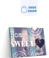 SEOS Shop ® Diamond Painting Volwassenen - Diamond Painting Kinderen - Diamond Painting Pakket Volledig - Home Sweet Home - 45x30 cm