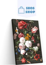 SEOS Shop ® Diamond Painting Volwassenen - Diamond Painting Kinderen - Diamond Painting Pakket Volledig - Bloemen in Vaas - 40x50 cm