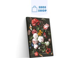 SEOS Shop ® Diamond Painting Volwassenen - Diamond Painting Kinderen - Diamond Painting Pakket Volledig - Bloemen in Vaas - 40x50 cm