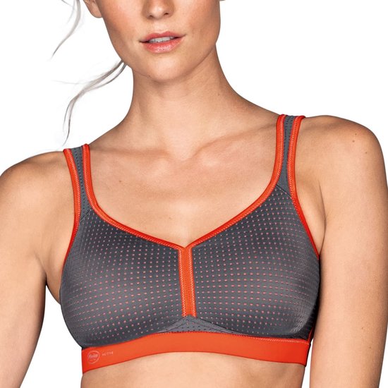 Anita - Performance Sport bh zonder beugel - Antraciet Fiesta