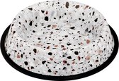 Duvoplus - Drinkbak - Hond - Eetkom Deco Fix Terrazzo Look 2100ml - Xl - 32,3x32,3x6,1cm Wit - 1st