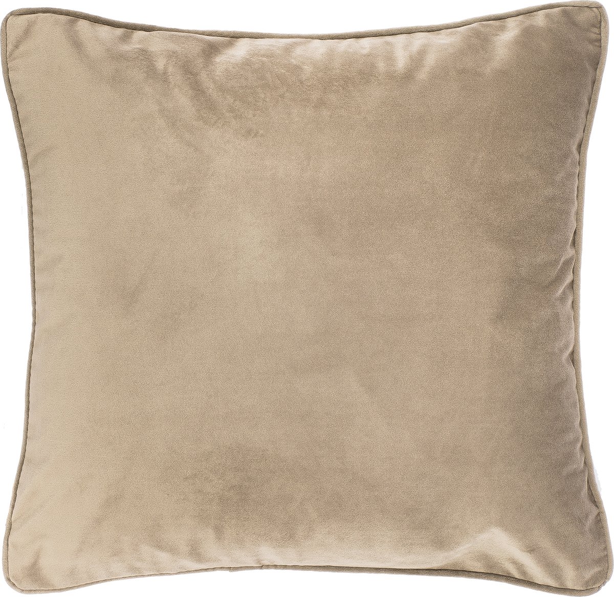 TISECO HOME STUDIO - Kussen (gevuld) Fluweel - Vierkant - 60x60 cm - Licht taupe