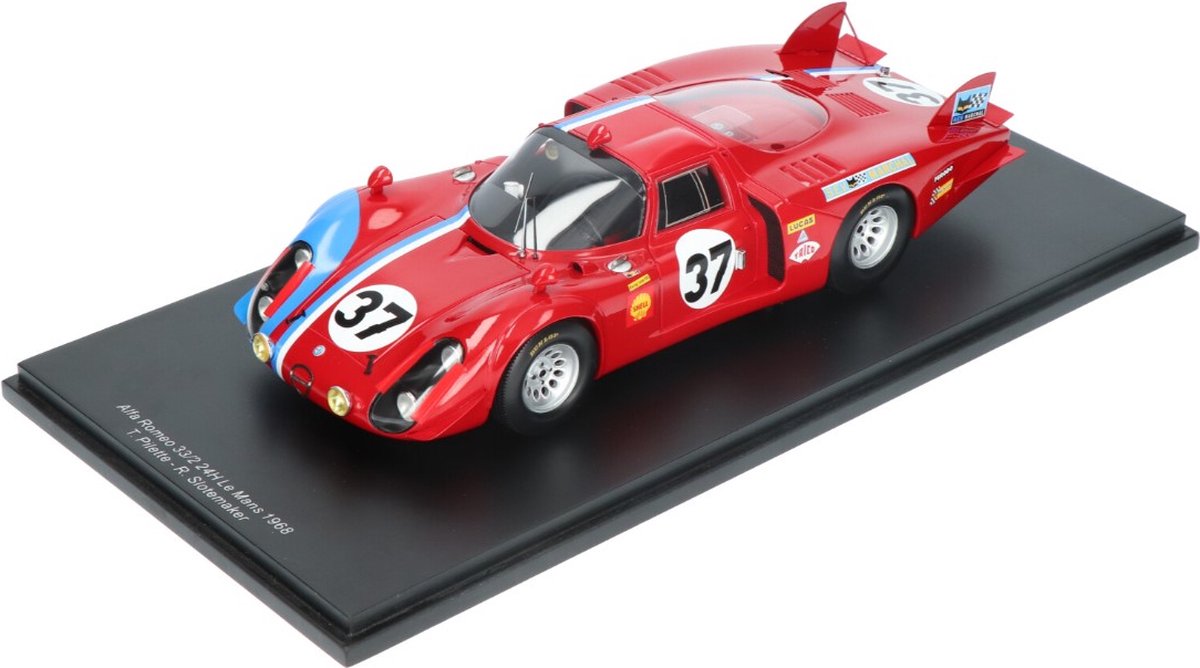 Alfa Romeo 33/2 N°37 Des 24h Du Mans 1968 - Miniature Spark échelle 1/18, Neuve
