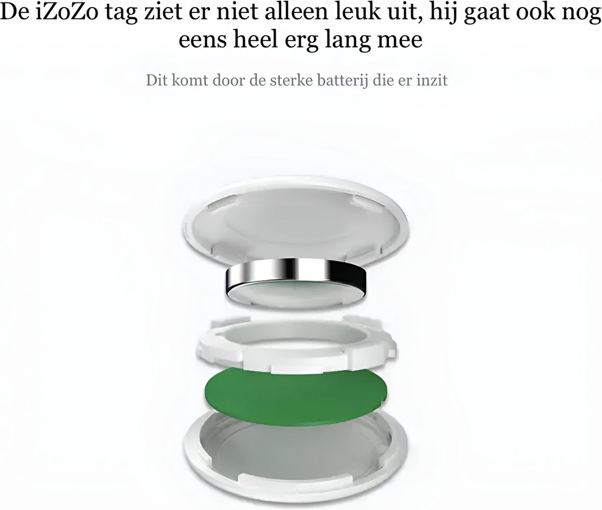 iZoZo AirTag - Smarttag - Localisateur de clé Bluetooth - avec porte-clés  argenté - Zwart